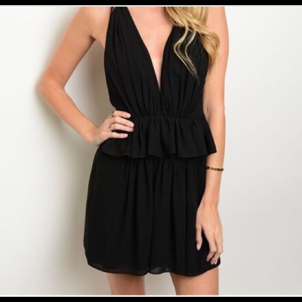 Crossed Ribbon back dress